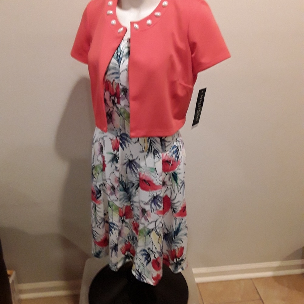 Perceptions 2 piece Coral dress 10P New With Tags